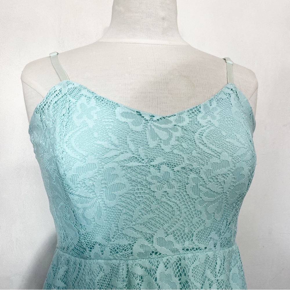 NO BOUNDARIES lace adjustable strap full skirt back zip dress fully lined XL Jr.